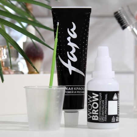 Persistent paint for eyebrows and eyelashes with a wow brow tattoo effect, tone 2.0 black-3