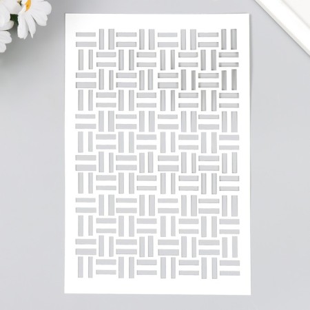 Plastic stencil "Knitted pattern" 24x16 cm