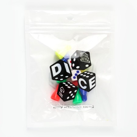 Set for playing bones, 8 chips 2.5 x 1.5 x 1.5 cm, 2 cubes 1.5 x 1.5 cm-1
