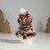 Souvenir Textile "Snowman in a red fur coat with patterns" 7.5x7.5x12.5 cm