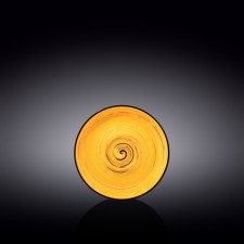 Saucer Wilmax England Spiral, D = 12 cm, yellow color