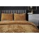 A set with a blanket "Fernand", size 240x260 cm, 50x70 cm - 2 pcs, mustard color
