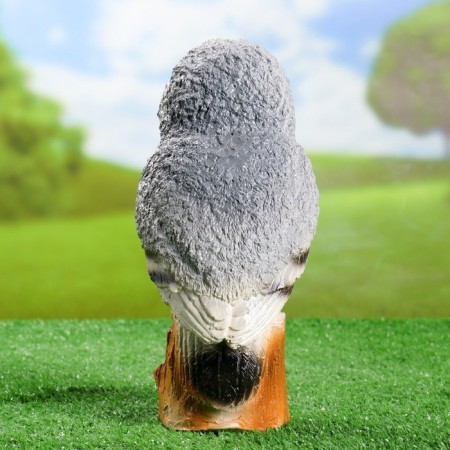 Garden figure "Owl on a tree" gray, 26cm-2