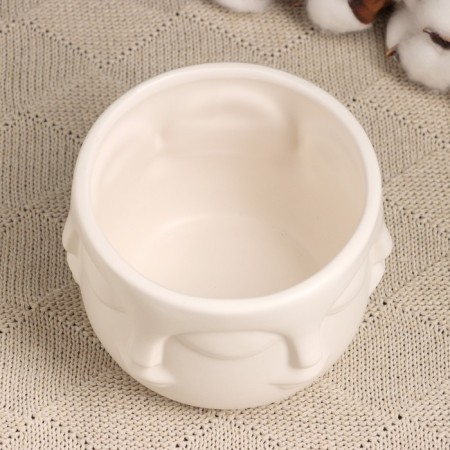 Kashpo "Many -sided" white, 12x12x9cm-2