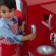 Toy kitchen made of wood "vintage", red color