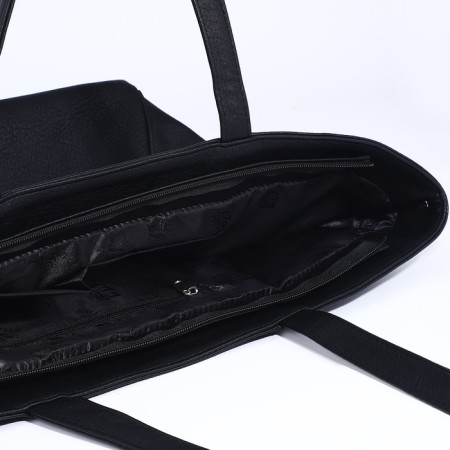 Salome-Salome bag on lightning, external pocket, black color-4