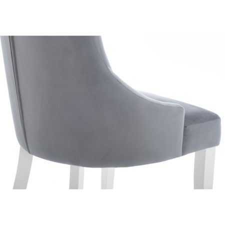 Wooden stool Elegance array of gvei/velor, white/gray 52x58x96 cm-4