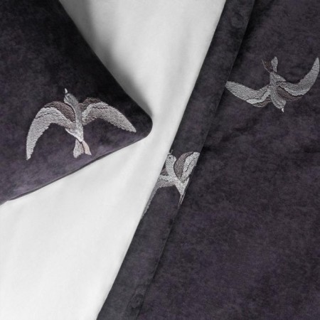 Cover with pillowcases "Liberty", size 160x220 cm, dark gray color-3