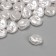 Plastic beads on the “Pearls” threads 1.2 × 1 × 0.5 cm, (set 120 pcs.), White color