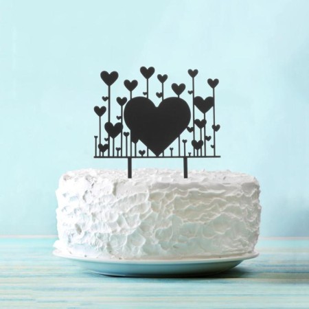 Topper "Heart", Mix colors