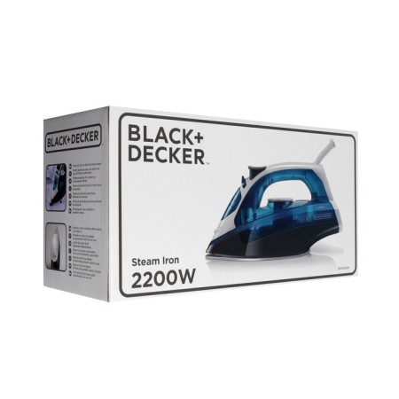 Iron Black+Decker bxir2200e, stainless steel soles, 2200 watts, 30 g/min, 280 ml, blue-4