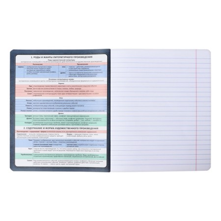 Subject notebook, 48 sheets, ruler, literature Erichkrause "Chubrik", plastic cover silk-screen cover, Blok Offset 100%, information block-3