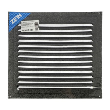 Ventilation grate Zein Lux RM3030SR, 300 x 300 mm, with a grid, metal, silver-6