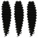 Hollywood Africolocons, 60 cm, 270 gr, black color HKB1V (Catherine)