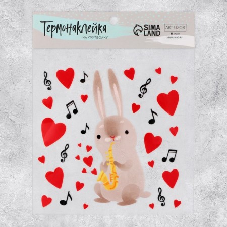 Thermonacle for decorating textiles "Bunny", 14 x 14 cm-1