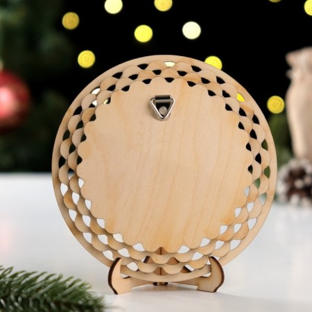 Souvenir plate "Happy New Year!", Lamination, d = 130mm-4