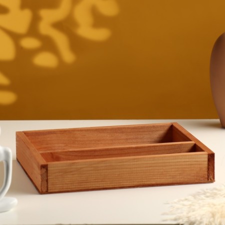 Wooden Kashpo 25.5 × 20 × 4.5 cm "Makarunas", mokko give beautifully