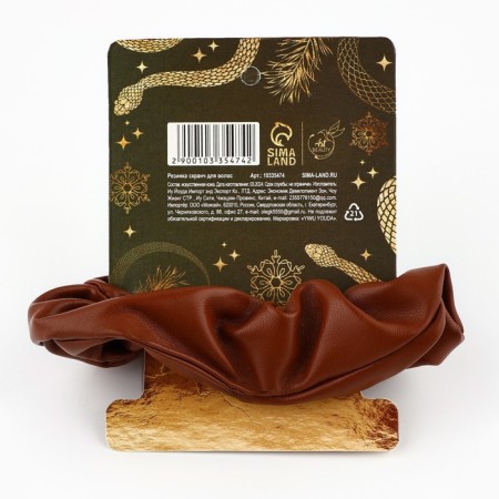 Hair gum for hair "Dreams will come true", brown, diam. 10 cm-3