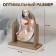 Mirror desktop "oval", mirror surface 12 × 17 cm, beige color