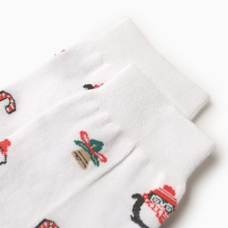 Women's socks, white color, size 36-40-1