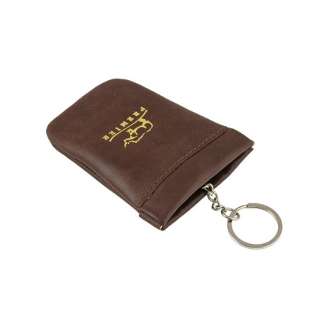 Key of zipper, length 12 cm, brown color