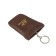 Key of zipper, length 12 cm, brown color