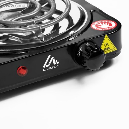 Electric tile Luazon LHP-001, 1 burner, 1000 watts, heater spiral, black-3