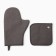 Set of kitchen. Freedom Grey mittens 20x28cm, severity 17x17cm, 56%flax, 44%HL
