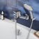 Santek bathtub "Taos", short surplus, with accessories, chrome