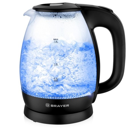 Electric kettle Brayer 1026br, 2200 watts, 1.8 l, high -strength glass
