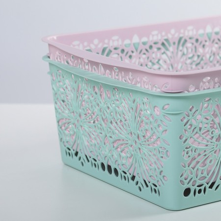 Floral storage basket, 30 × 19.5 × 9.5 cm, color mix-12