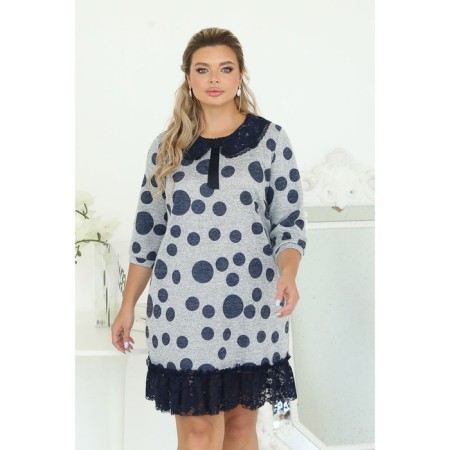 Female dress, size 58, gray color-6