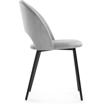 Chair on the metal frame Irre Metal/velor, black/gray 50x55x82 cm-2