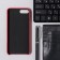 Luazon cover for iPhone 7 Plus/8 Plus, with a compartment for cards, leatherette, red