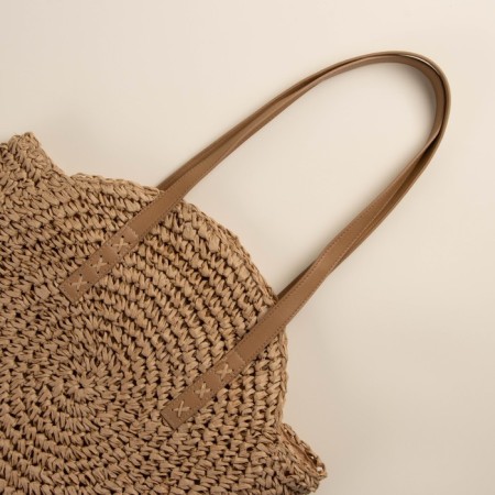 Female Bag Sl Home, manual weaving, cotton, pens length 30 cm, 45 × 43 cm-2