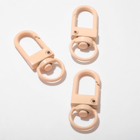 Carabiner 3.2 × 1.3 × 0.2 cm (set 3pcs), Orange color