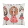 Pillowcase decorative Ethel girl stories »Girlfriends» 40x40 cm, velor
