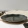 Ceramic plate "Stone", 21.5 cm, dark gray color