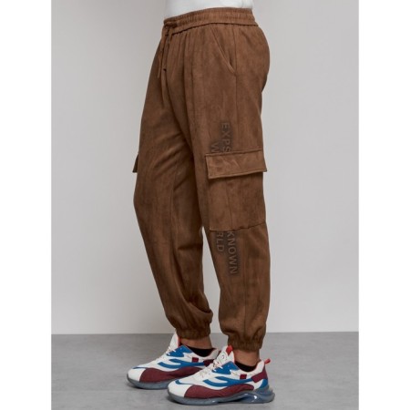 Joggers are sports male, size 50, brown color-8