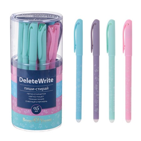 Gel handle with erased Deletewrite Art ink “Princess”, node 0.5 mm, blue ink, matte case Silk Touch, mix