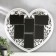 Photo frame plastic in 6 photos 10x15 cm "Openland heart" white 56x51 cm