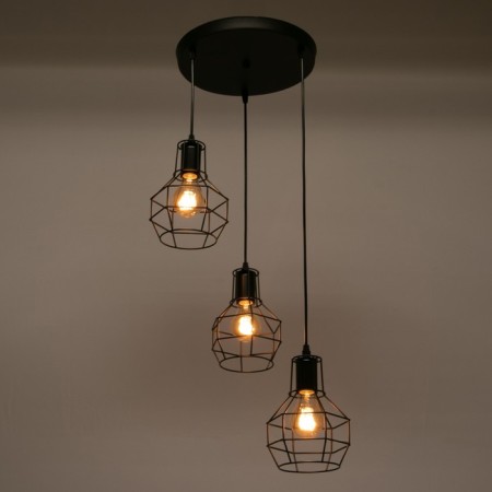 Lamp Bayerlux "Ortico" 3x40W E27 black 30x30x20-140 cm-2