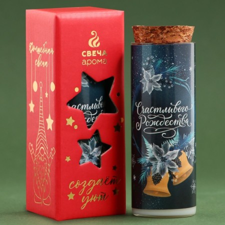 New Year's candle in the Caus "Happy Christmas", the aroma of Vanil-1