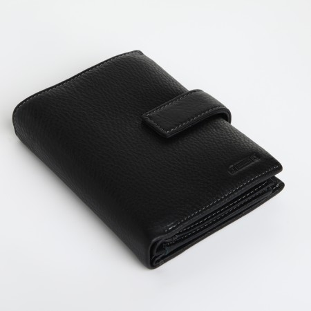 Male purse on 3 in 1 button, department for car documents, passports, black color-2