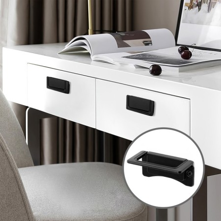 Handle button Cappio RK132 furniture, black color