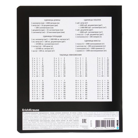 Notebook of 18 sheets in the Erichkrause "Chess Player", UV-fluid, cover coated cardboard, OFSET block, mix-8