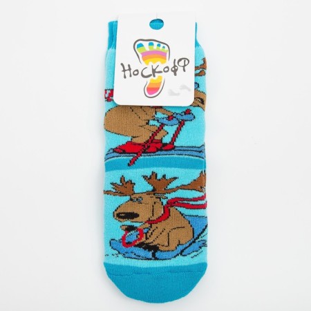 Noski children's terry, the color is light turquoise, size 16-18-2
