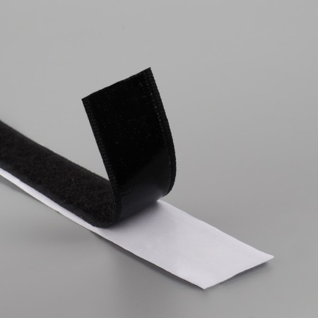 Velcro "loop", on an adhesive basis, 20 mm × 25 ± 1 m, black color-5