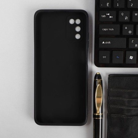 Pero cover for Samsung A03S, silicone, black-1