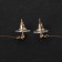 Earrings Assorted "Wind" butterfly, white color in gold